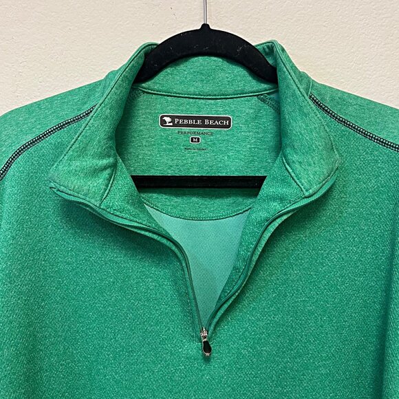 Pebble Beach Performance Pullover Sweatshirt Long Sleeve 1/4 Zip Golf Jacket - Picture 7 of 10